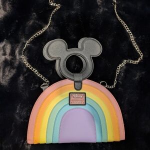 Loungefly Disney Rainbow Mickey Crossbody Bag